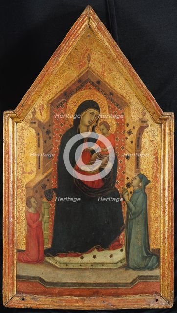 Madonna and Child Enthroned with Two Donors, 1315-30. Creator: Goodhart Master.