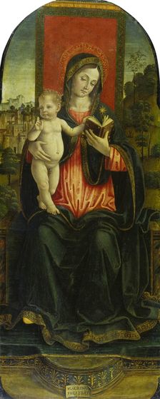 Madonna and Child Enthronend, c1493-1494. Creator: Macrino d'Alba