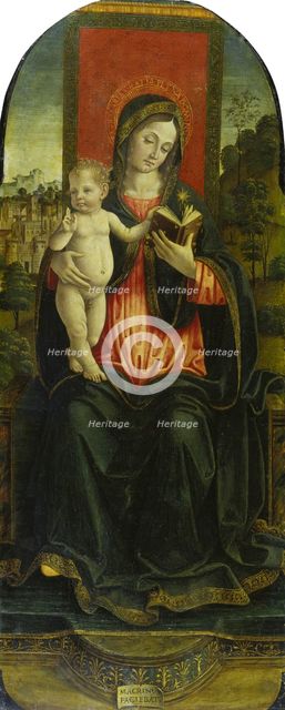 Madonna and Child Enthronend, c1493-1494. Creator: Macrino d'Alba.