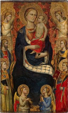 Madonna and Child, Four Saints and Four Angels, 1391. Creator: Niccolo di Pietro Gerini