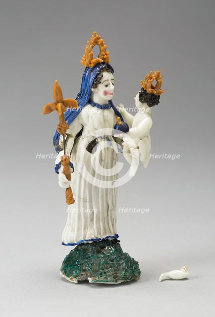 Madonna and Child, France, Early 18th century. Creator: Verres de Nevers.