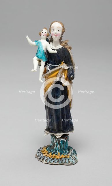 Madonna and Child, France, Late 17th to early 18th century. Creator: Verres de Nevers.