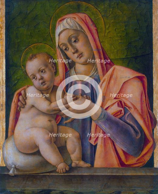 Madonna and Child in a Window, 1490. Creator: Bartolomeo Vivarini.