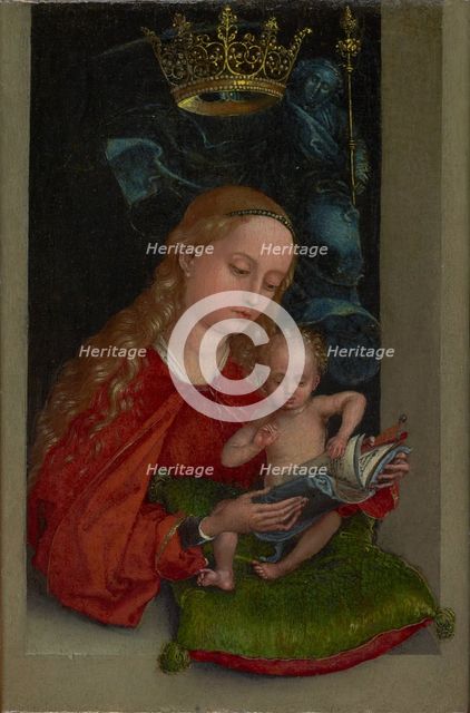 Madonna and Child in a Window, about 1485-1490. Creator: Martin Schongauer.