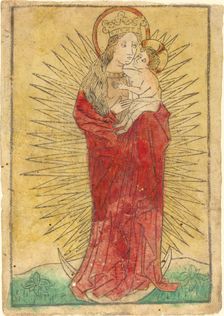Madonna and Child in a Glory Standing on a Crescent Moon, 1450/1460. Creator: Unknown