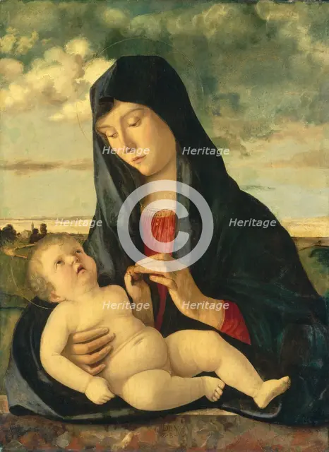Madonna and Child in a Landscape, c. 1480/1485. Creator: Giovanni Bellini.