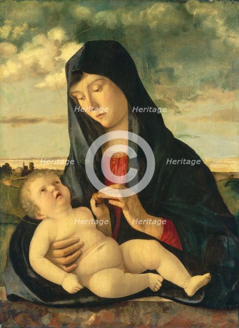 Madonna and Child in a Landscape, c. 1480/1485. Creator: Giovanni Bellini.