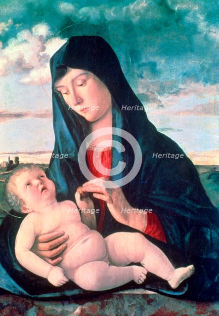 'Madonna and Child in a Landscape', c1480-1485.  Artist: Giovanni Bellini
