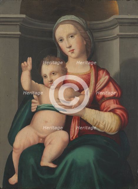 Madonna and Child in a Niche, c. 1520s. Creator: Antonio del Ceraiolo (Italian), attributed to.
