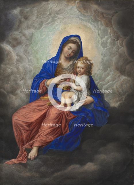 Madonna and Child in Glory, c. 1605-1617. Creator: Isaac Oliver (French, c. 1565-1617).