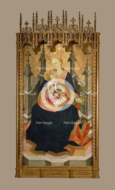 Madonna and Child on a Throne, 1410-1420. Creator: Gonzalo Perez.