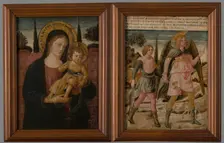 Madonna and Child (Obverse) and Tobias with Archangel Raphael (Reverse), c1460. Creator: Benozzo Gozzoli