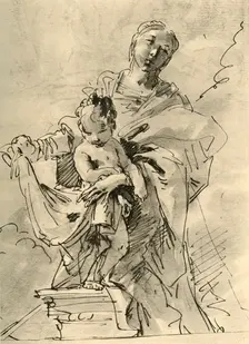 Madonna and Child mid 18th century, (1928). Artist: Giovanni Battista Tiepolo
