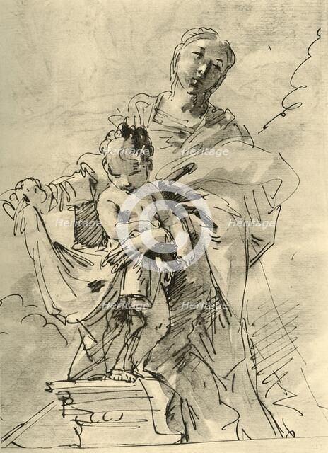 'Madonna and Child', mid 18th century, (1928). Artist: Giovanni Battista Tiepolo.