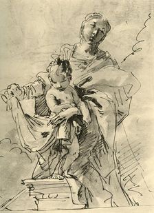 Madonna and Child mid 18th century, (1928). Artist: Giovanni Battista Tiepolo