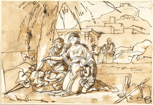 Madonna and Child, Saint Anne and Infant Saint John, with Saint Joseph in Background, n.d. Creator: Eugenio Agneni.