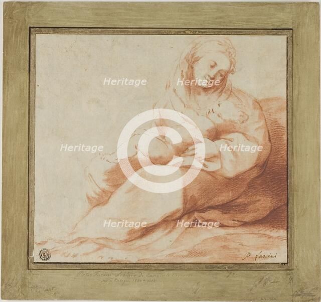 Madonna and Child Seated on Ground, n.d. Creator: Giulio Cesare Amidano.