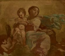 Madonna and Child-Sketch, 18th century. Creator: Unknown