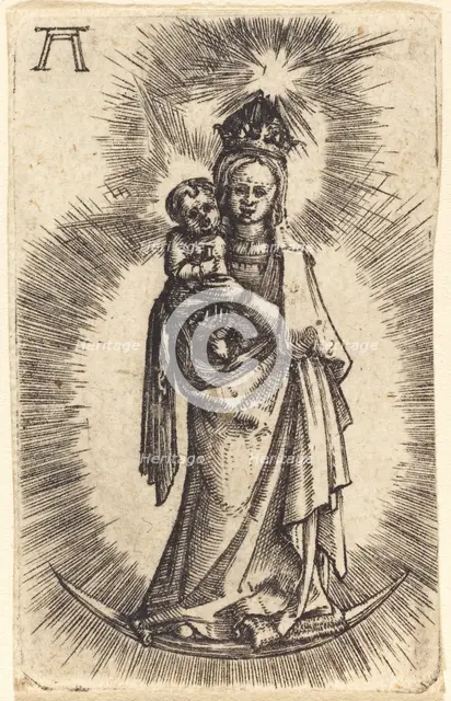 Madonna and Child Standing with a Crescent, c. 1515/1518. Creator: Albrecht Altdorfer.