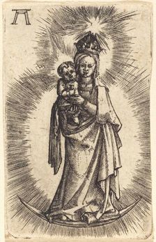 Madonna and Child Standing with a Crescent, c. 1515/1518. Creator: Albrecht Altdorfer