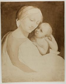 Madonna and Child (recto), 1800/25. Creator: Unknown
