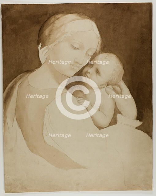 Madonna and Child (recto), 1800/25. Creator: Unknown.
