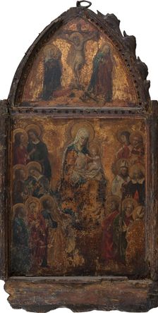 Madonna and Child with the Crucifixion, 1401-1500. Creator: Italian Master
