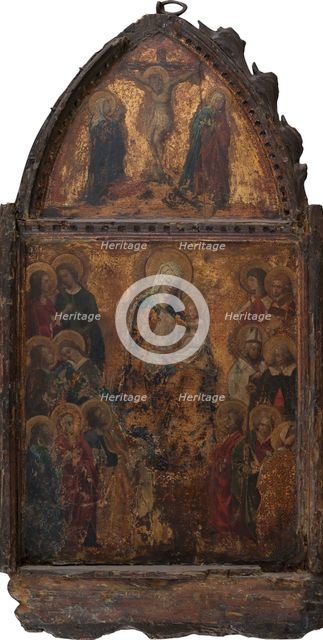 Madonna and Child with the Crucifixion, 1401-1500. Creator: Italian Master.