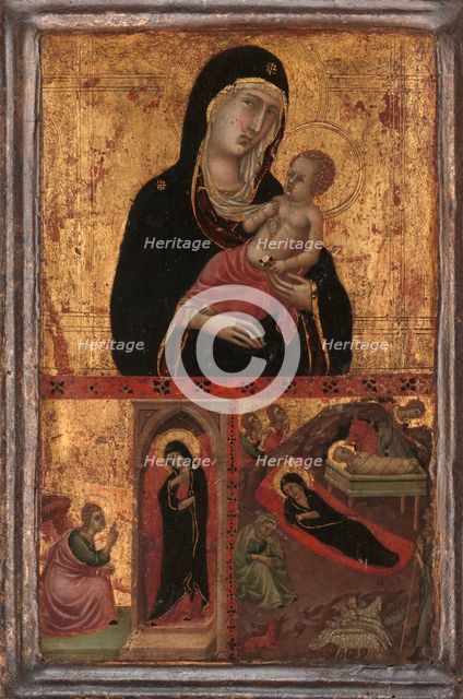 Madonna and Child with the Annunciation and the Nativity, ca. 1310-15. Creator: Goodhart Master.