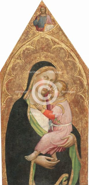 Madonna and Child, with the Blessing Christ [middle panel], c. 1415/1420. Creator: Martino di Bartolomeo di Biagio.