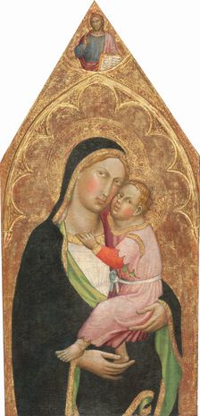 Madonna and Child, with the Blessing Christ [middle panel], c. 1415/1420. Creator: Martino di Bartolomeo di Biagio