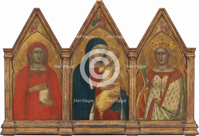 Madonna and Child with the Blessing Christ, and Saints Mary Magdalene and ..., probably 1340. Creator: Pietro Lorenzetti.