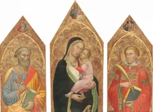Madonna and Child with the Blessing Christ, and Saints Peter, James Major, Anthony..., c. 1415/1420. Creator: Martino di Bartolomeo di Biagio