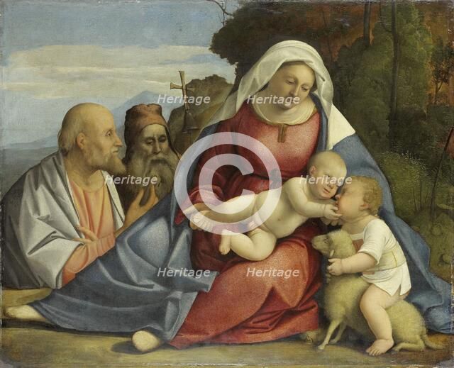 Madonna and Child with the Infant John the Baptist and Saints Peter and Anthony, c.1515. Creator: Anon.