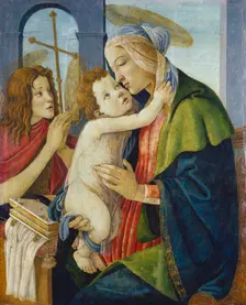 Madonna and Child with the Infant St John, c1490-1500. Creator: Workshop of Sandro Botticelli