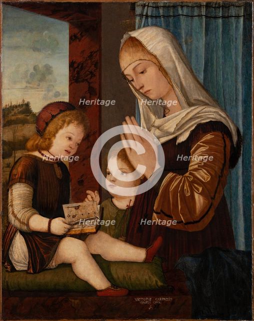 Madonna and Child with the Infant St John, c1500. Creator: Vittore Carpaccio.