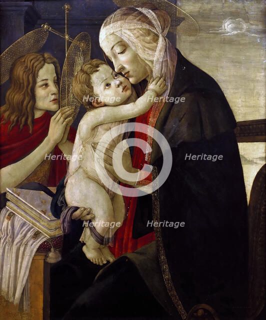 Madonna and Child with the Infant Saint John, ca 1485-1490. Creator: Botticelli, Sandro, (Workshop)  .
