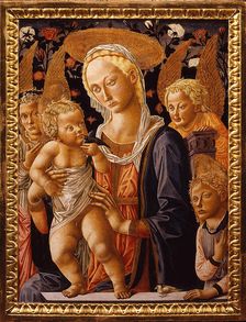 Madonna and Child with the Infant Saint John and Angels (Tabernacle), 1459. Creator: Pseudo Pier Francesco Fiorentino