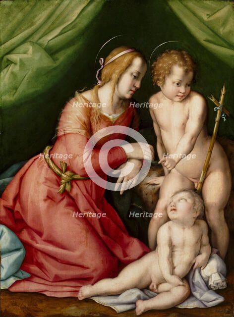 Madonna and Child with the Infant Saint John, First half of the 16th century. Creator: Foschi, Pier Francesco di Jacopo (1502-1567).
