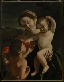 Madonna and Child with the Infant Saint John the Baptist, about 1630-1632. Creator: Giovanni Lanfranco