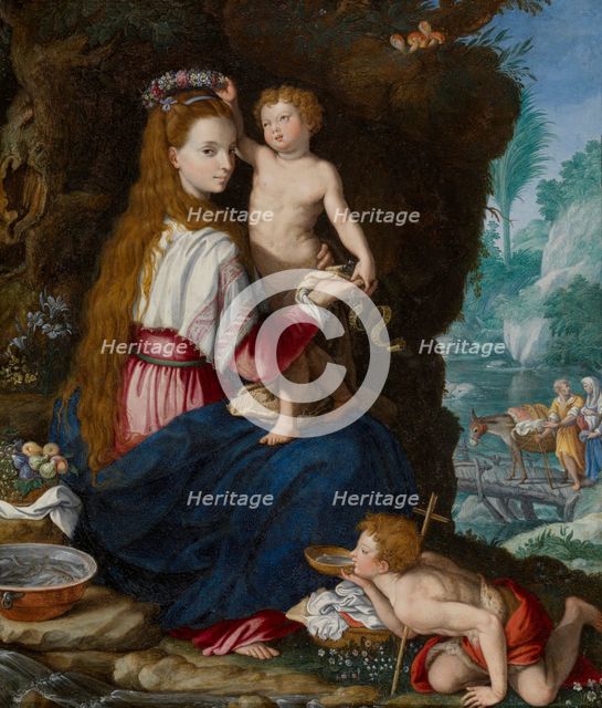 Madonna and Child with the Infant Saint John the Baptist, late 16th-early 17th century. Creator: Alessandro Allori.