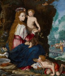 Madonna and Child with the Infant Saint John the Baptist, late 16th-early 17th century. Creator: Alessandro Allori