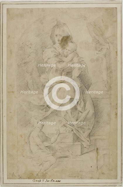 Madonna and Child with the Infant Saint John the Baptist, n.d. Creators: Tommaso Manzuoli, Unknown.