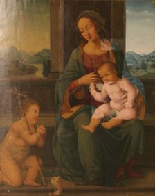 Madonna and Child with the Little St. John Baptist, 15th or 16th century. IMAGE? Creator: Lorenzo di Credi
