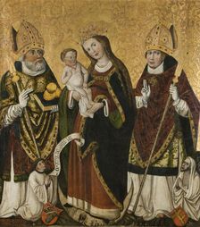 Madonna and Child with the Saint Bishops-Nicholas and Stanislaus, between 1520-1530. Creator: Unknown