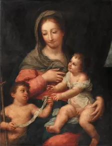 Madonna and Child with the Young Saint John the Baptist, probably late 18th century. Creator: Manner of Carlo Maratta (1625-1713)