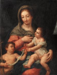 Madonna and Child with the Young Saint John the Baptist, probably late 18th century. Creator: Manner of Carlo Maratta (1625-1713)