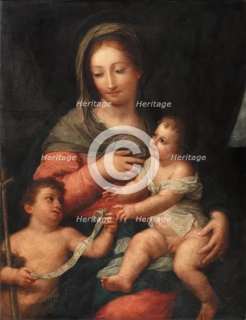 Madonna and Child with the Young Saint John the Baptist, probably late 18th century. Creator: Manner of Carlo Maratta (1625-1713).