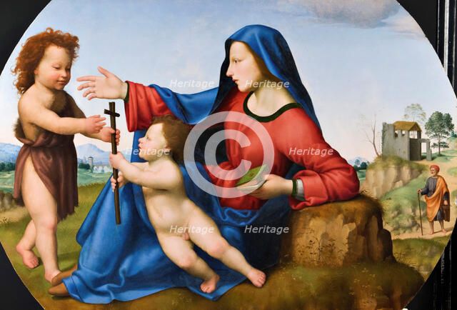Madonna and Child with the Young St John the Baptist, n.d., c1500-1550. Creator: Giuliano Bugiardini.