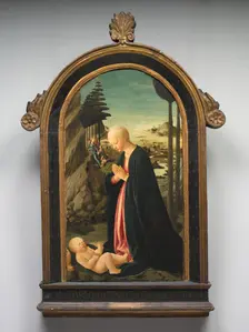 Madonna and Child with Tobias and the Angel Raphael, c. 1470. Creator: Francesco Botticini (Italian, c. 1446-1497)